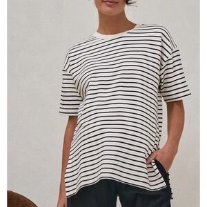 Striped Black and White Women's Tee